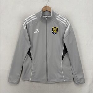 Columbus Force Jacket Womens Large Gray Soccer Adidas Tiro25C Full Zip NWT
